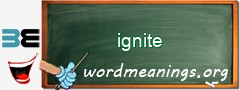 WordMeaning blackboard for ignite